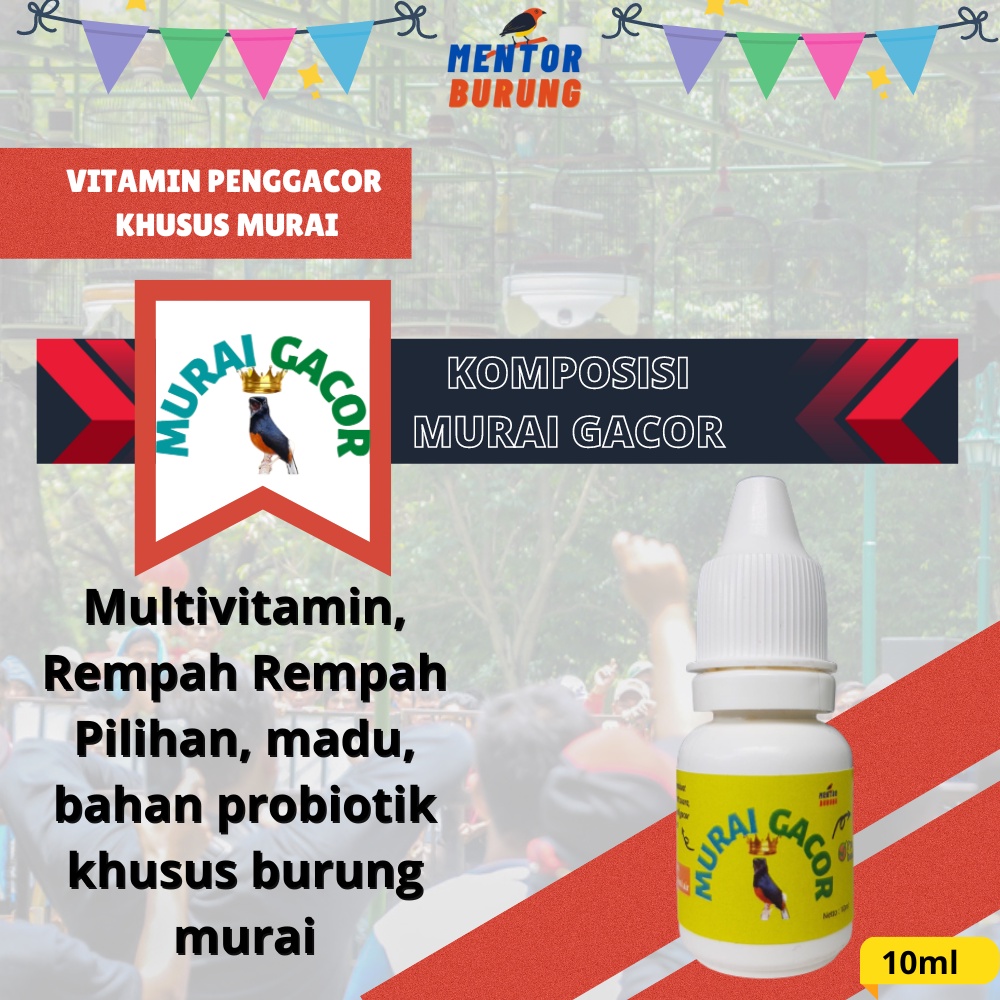 [GRATIS PAKAN] Murai Gacor Multivitamin Murai Doping Penggacor Instan Khusus Burung Murai Kicau Suplement Meningkatkan Stamina Suara Gacor Kristal Lomba