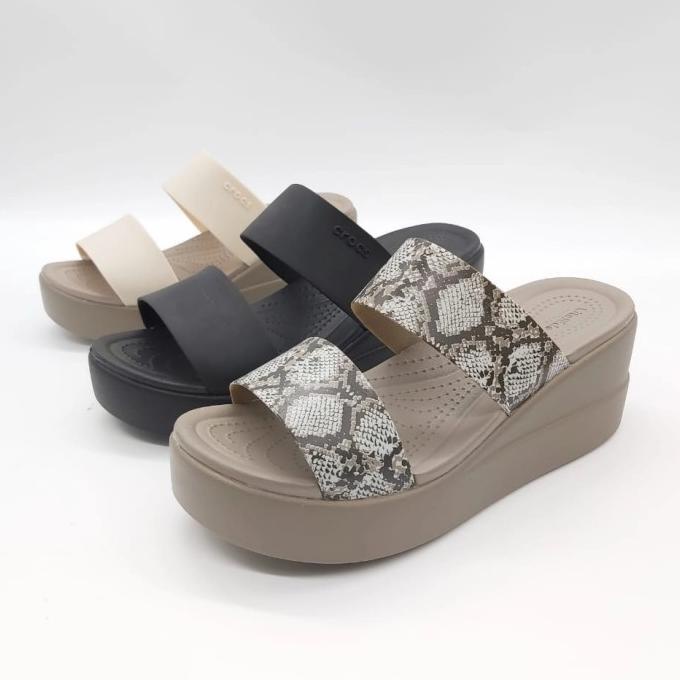 Sandal Crocs Brooklyn Mid Wedges / Sandal Crocs Wedges / Sandal woman HEMAT