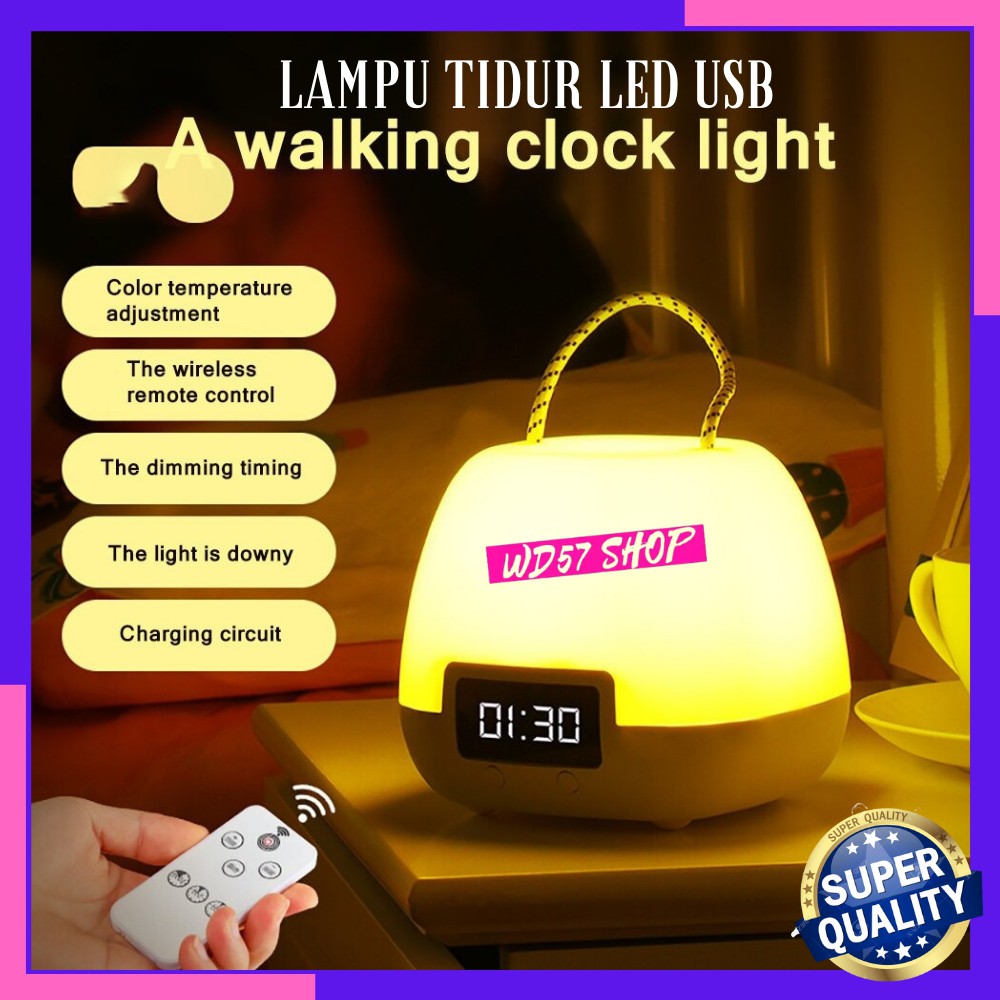 Lampu Hiasan Meja Kamar Tidur Led Karakter Lucu Mini Aesthetic Remote Control Baterai Batrai Charger