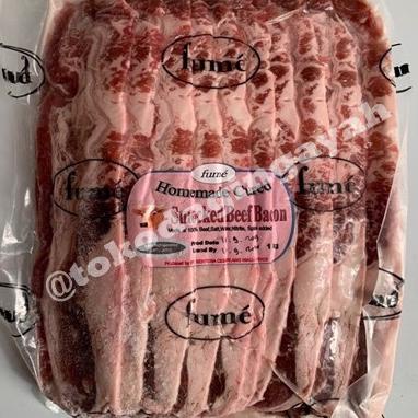 

1Kg Fume Daging Sapi Asap/Beef Bacon Slice -Halal- Storetaufik_