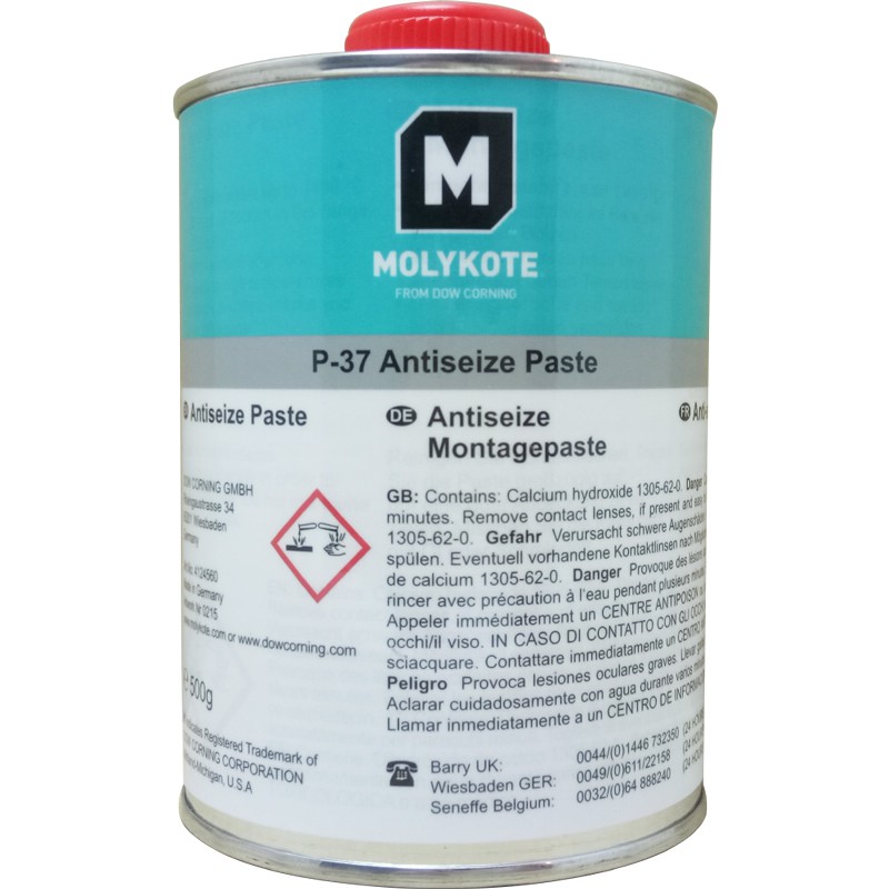 Molykote P37 Anti Seize Paste MOLYKOTE P 37 Antiseize Pasta 500 Gram Molykote P37 thread paste