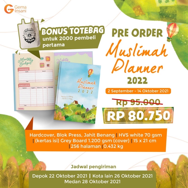 Pre-Order : Muslimah Planner Book 2022