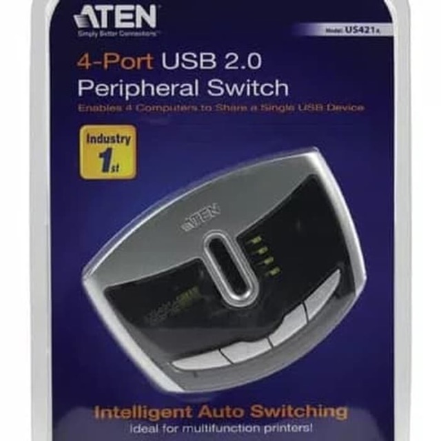 ATEN US421A 4-Port USB 2.0 Peripheral Switch