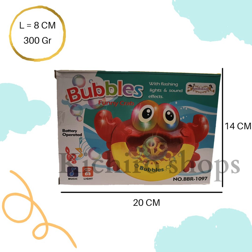 Mainan Anak Gelembung/ Bubble Crab Music &amp; Lamp - Kichiro Shops