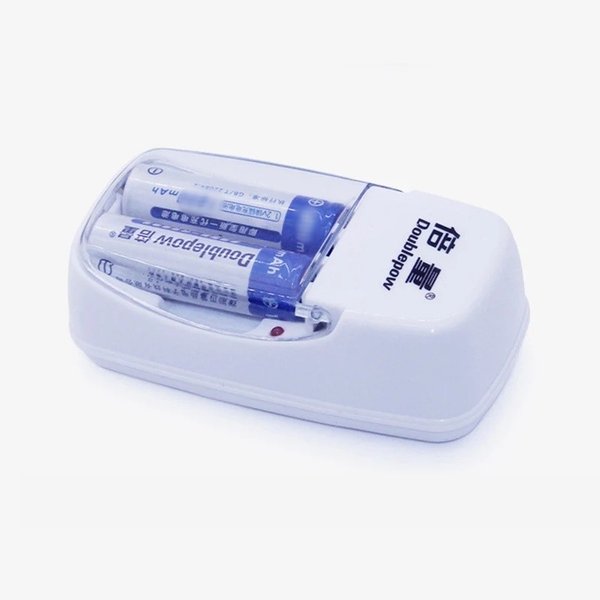 Charger Baterai Isi Ulang 2 SLOT for AA/AAA with 2PCS AA 800mAh