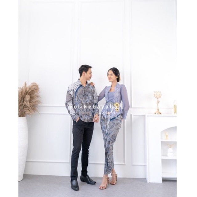 Set kebaya Bordir Couple | Batik Kondangan couple Sarimbit