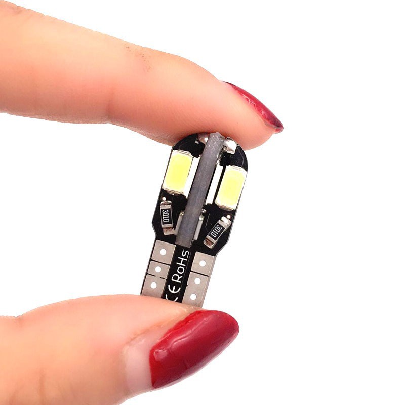 Lampu LED T10 8 Mata 3W 12V Canbus Sein Senja Rem Super Bright Premium