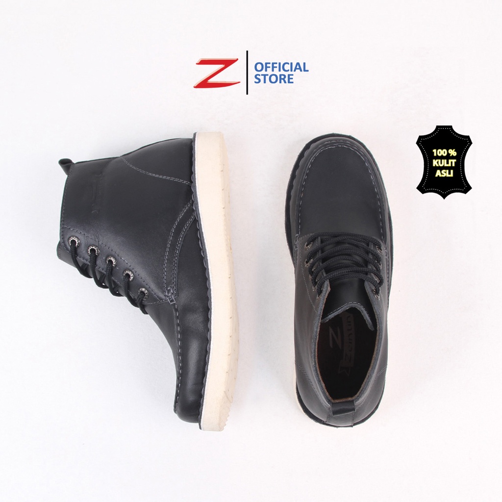 Zeintin - Sepatu Boot Pria Bahan Kulit Sapi Asli Berkualitas Sepatu Boots Kerja Lapangan Pria Boot Touring Pria Bahan Kulit Original Zeintin LA