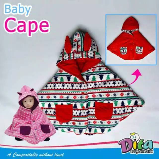 Baby Cape Dita selimut bayi babycape jaket bayi jaket bolak balik  jaket selimut