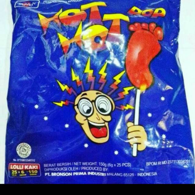 

PERMEN KAKI HOT HOT POP 1 PACK 25PCS PERMEN JADUL