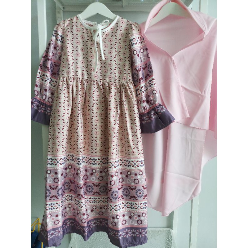 Gamis Anak satin Jilbab | Dres satin anak jilbab