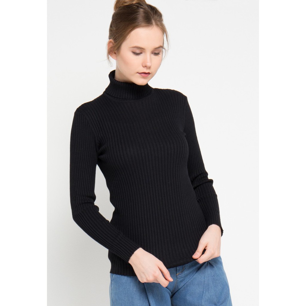 Turtleneck New Daisy Panjang Atasan Wanita Kerah Tinggi