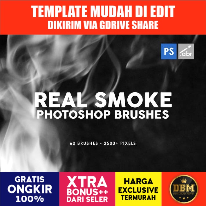 60 Real Smoke - Photoshop Stamp Brushes