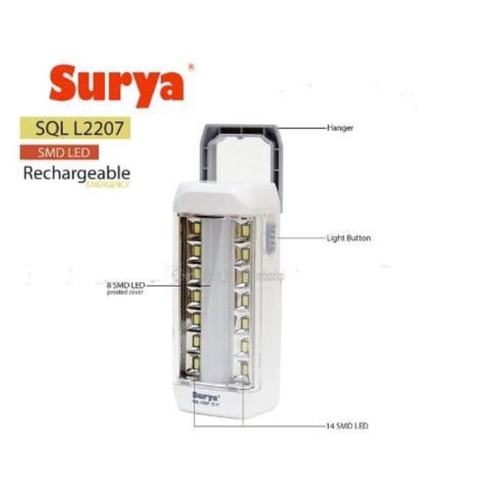 SURYA PANEL CAHAYA LAMPU MALAM 6 LED