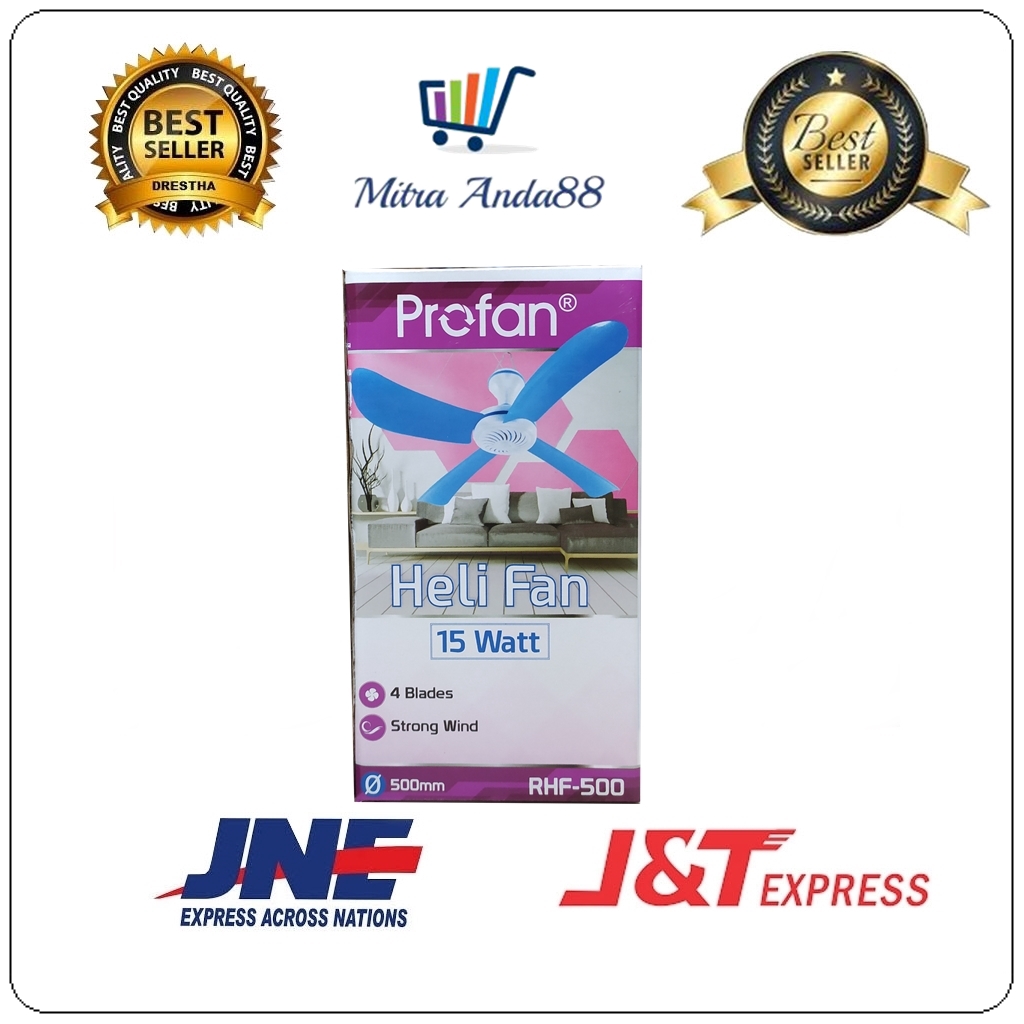 Mitraanda88 Kipas angin gantung Minifan  Helifan PROFAN BESAR HELI FAN 4 BALING 15 20 N 30 WATT 5 N 