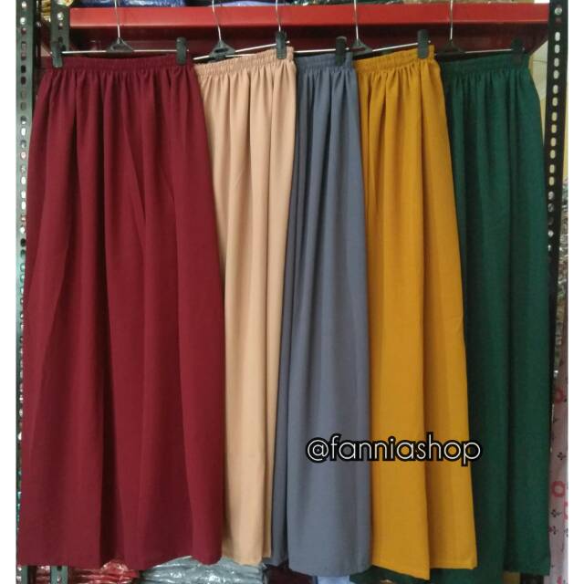 Rok Wolfis Polos / Rok Panjang/  Rok Muslim Polos/ Rok Panjang 95