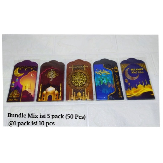 (5 pack) Angpao Lebaran MASJID SEDANG Bundle Mix - Angpao THR