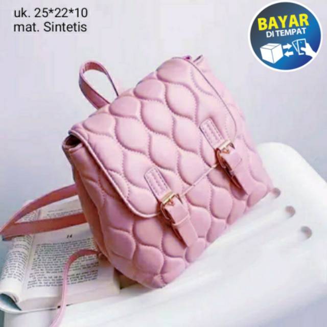 TAS RANSEL SEMI KULIT WANITA/TAS RANSEL KOREAN STYLE