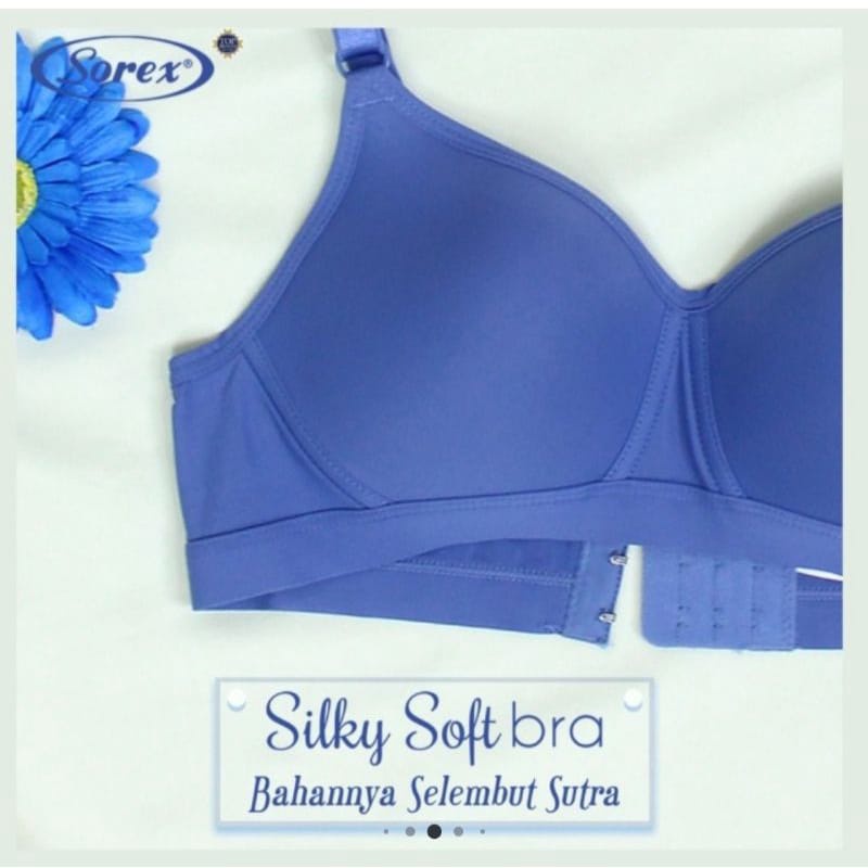 Sorex Bra Cup Besar Tanpa Kawat Busa Kait 3 Setara Cup B Silky Soft Bra Harian BH 9815 | Pakaian Dalam Wanita Dewasa Perempuan Underwear Big | Sguna