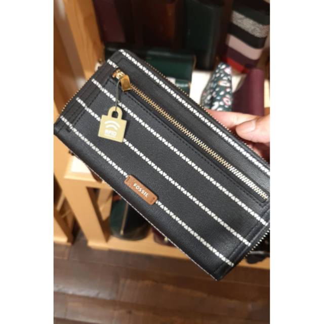 Fossil Logan RFID Zip Around Clutch