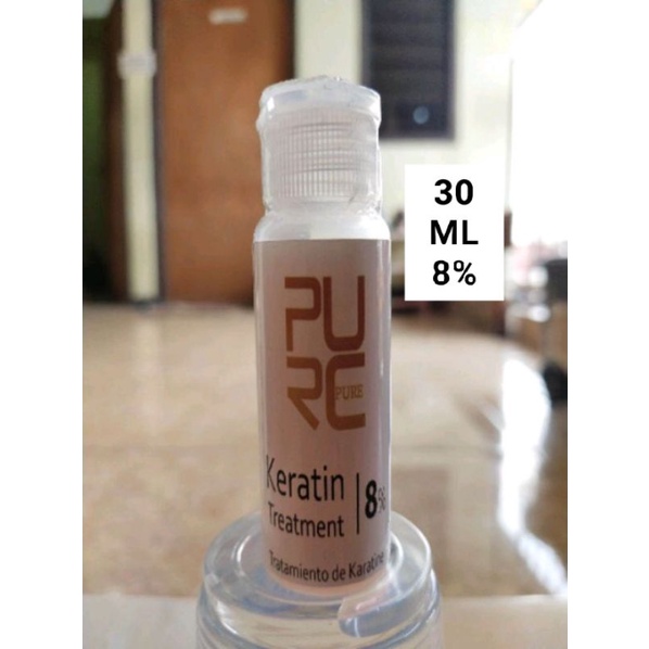Pelurus Rambut Keratin PURC 8% 30ML Treatment Smoothing Pure Brazilian