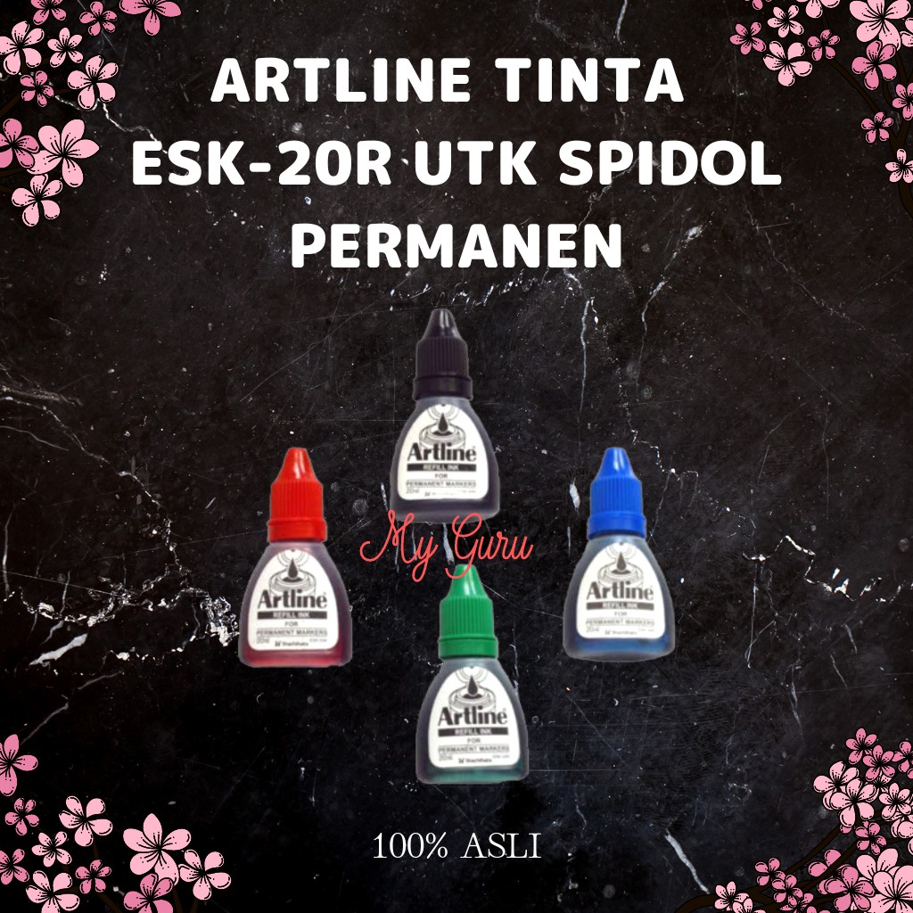 

[PCS] PERMANENT INK ARTLINE ESK-20R 20ML TINTA REFILL ISI ULANG SPIDOL PERMANEN