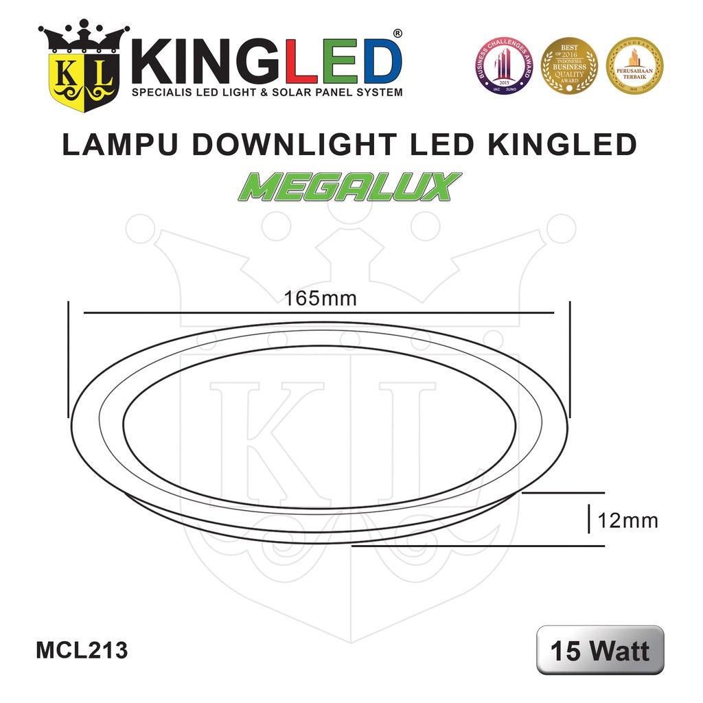 KINGLED Lampu Plafon LED 10 Watt 15 Watt 24 Watt / DownLight LED 15 Watt 24 Watt