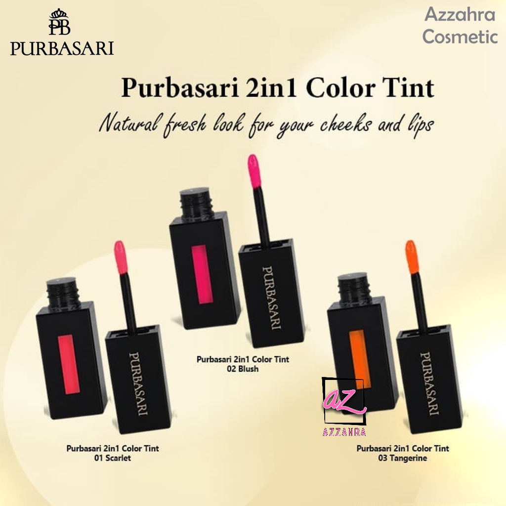 PURBASARI Lip Tint 2 In 1 - 5,5gr ORIGINAL BPOM