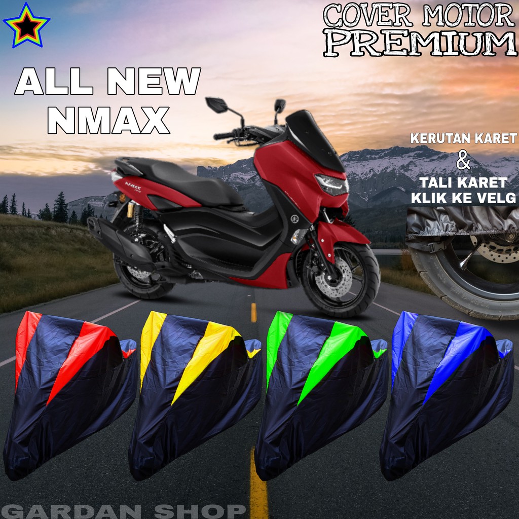 Sarung Motor ALL NEW NMAX Hitam KOMBINASI Body Cover Penutup Nmax PREMIUM