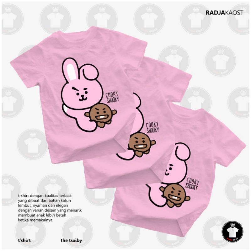 Kaos Anak Perempuan Lucu/Baju Anak Warna Pink/Kaos Tsaiby Airlane