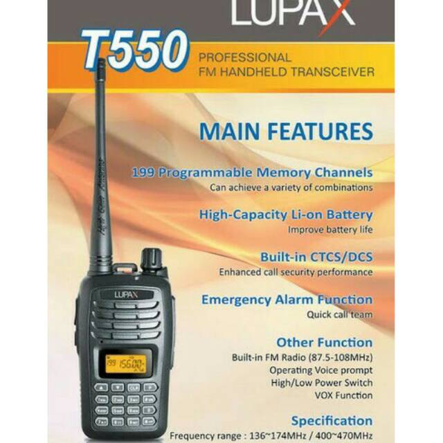 HT LUPAX T 550/ T 550 VHF