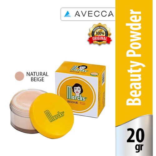 Marcks` Bedak Beauty Powder Natural Beige / Bedak Tabur / Face Powder