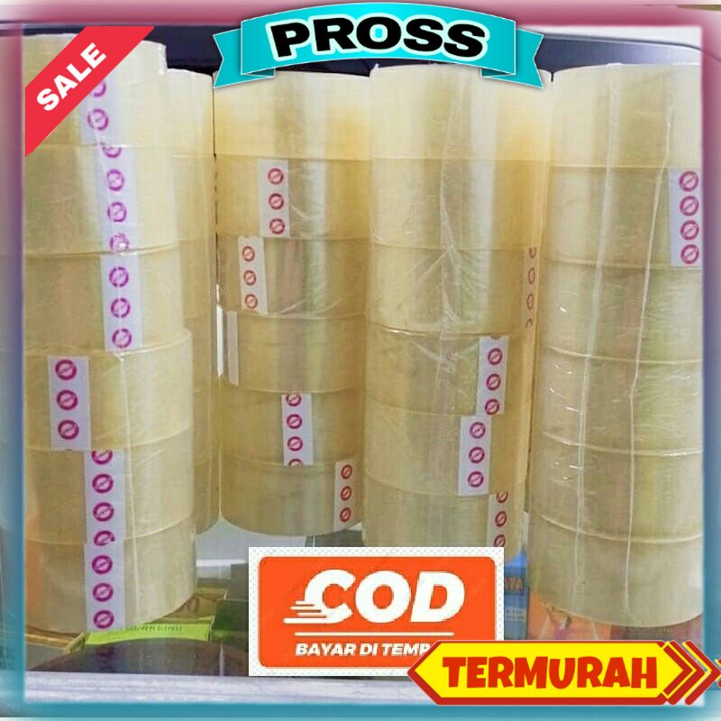 Lakban isolasi solatip bening 48 mm x 90 meter merk Royal Tapes 90 Yard