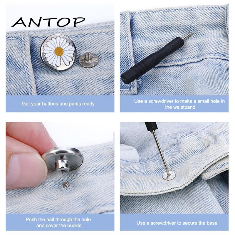 Kancing Metal Universal Tipe Sekrup Dapat Dilepas Untuk Celana Jeans