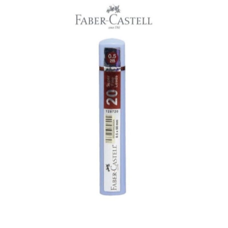 

Faber-castell Lead Superfine Grip 2B 0.5 mm Tube Light Blue / Isi Pensil Mekanik 0.5mm Faber-Castell