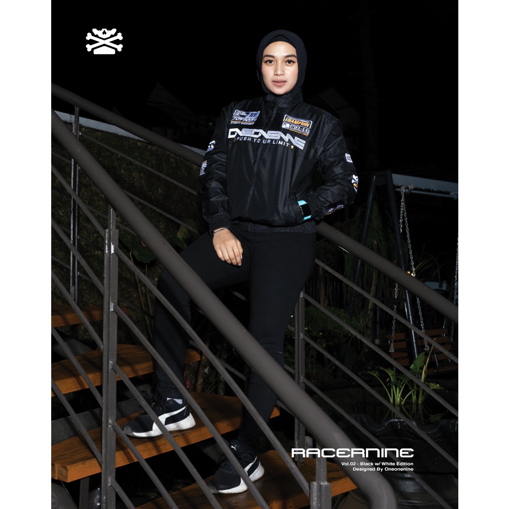 KSR ONEONENINE - JACKET RACERNINE BLACK WHITE SERIES