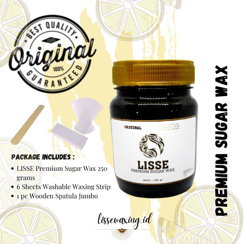 Sugar Wax Premium Lisse 250 gram / Natural Sugar Waxing Kit / Penghilang Bulu PROMO