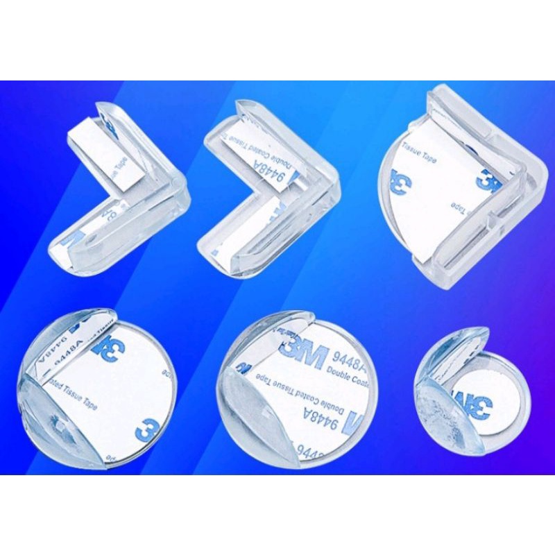 Pelindung Siku Pengaman Sudut Meja / Lemari Silicon Bentuk Oval &amp; Bentuk L