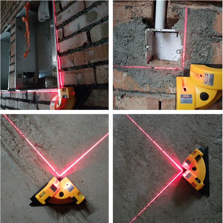 Square Laser Line LV-01 Laser Level Alat Ukur Siku Kelurusan Lantai Permukaan Sudut 90 derajat