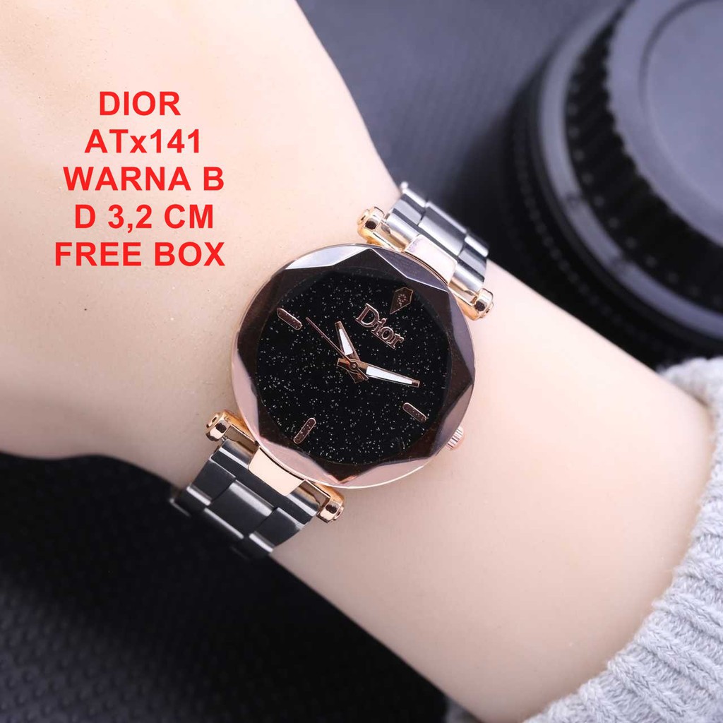 Kekinian JAM TANGAN WANITA DIOR RANTAI ATx141 Berkualitas