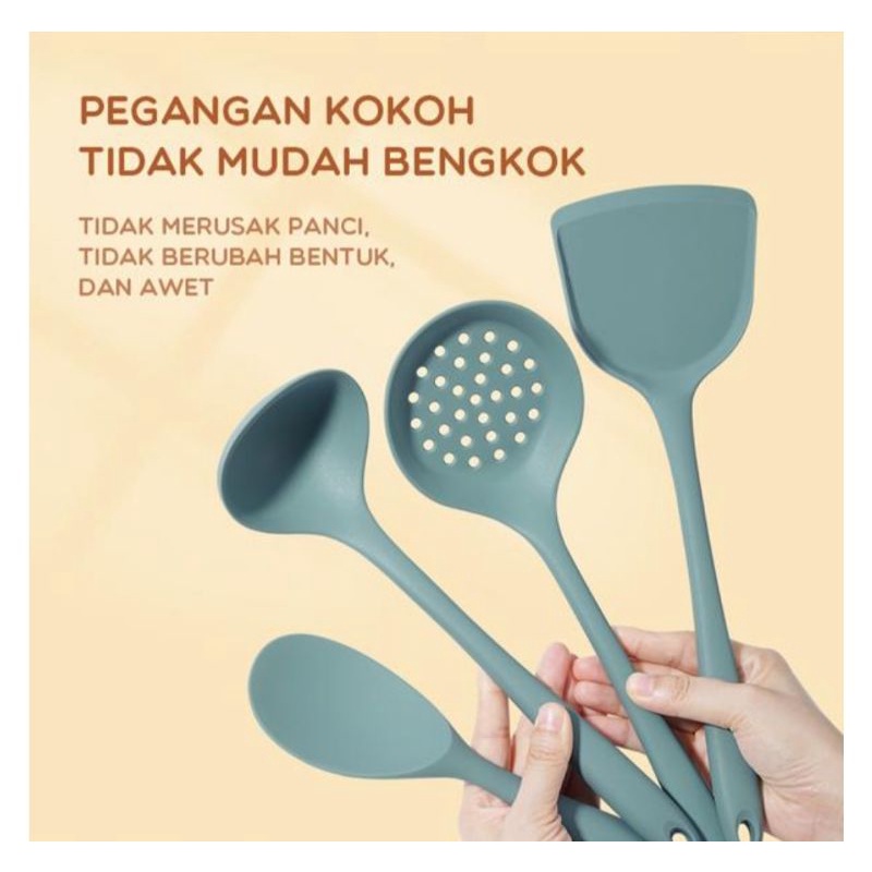 CENTONG SENDOK NASI SILICONE KITCHEN UTENSIL SAMONO SKW003