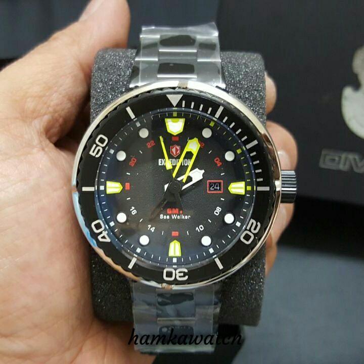jam tangan / Watch_Id pria expedition original e6727 diver black silver