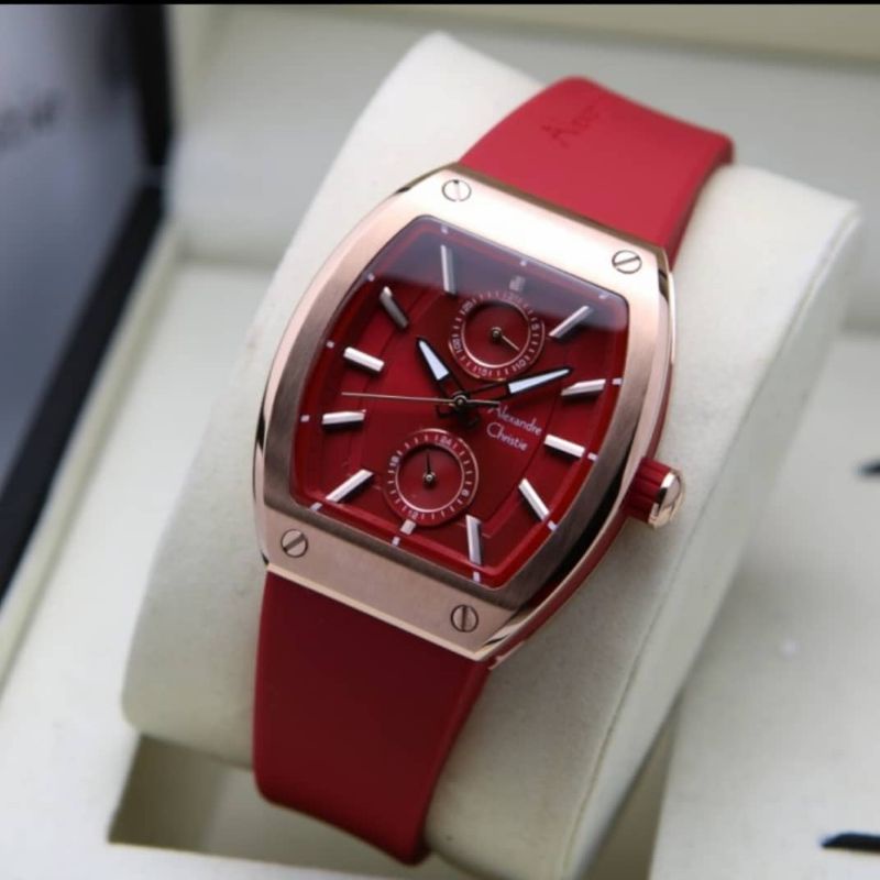 Jam Tangan Alexandre Christie AC 2944 Wanita / AC2944 New Red / Rose Gold Original
