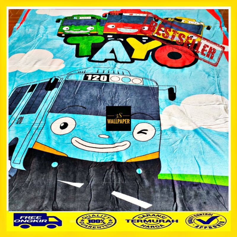 [COD] SELIMUT KARAKTER TAYO / SELIMUT BULU KARAKTER / SELIMUT BULU / SELIMUT/ SELIMUT MURAH