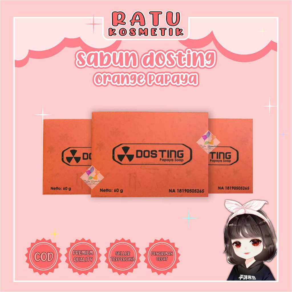 ❤ RATU ❤ Dosting Whitening Soap | Sabun Dosting Natural Charcoal Rice Papaya