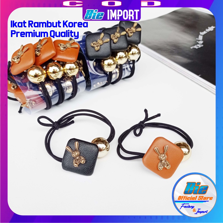 Ikat Rambut Korea Premium Elastis Warna Hitam