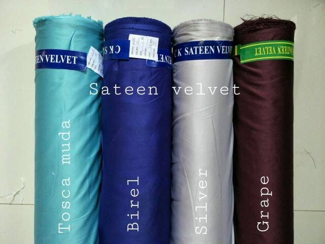 Kain bahan satin by Roberto Velvet premium / kain bahan satin/bahan seragam bridesmaid.