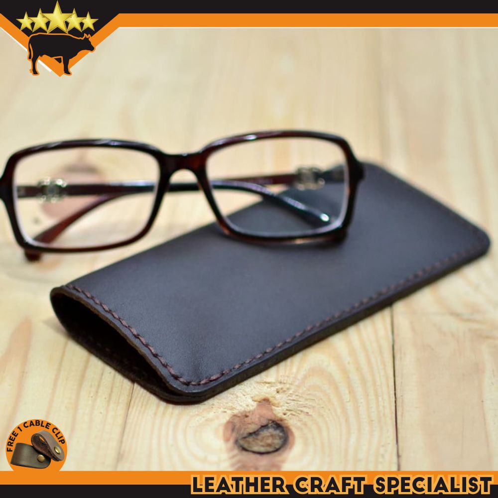 SARUNG KACAMATA KULIT ASLI, DOMPET KACAMATA KULIT ASLI HANDMADE