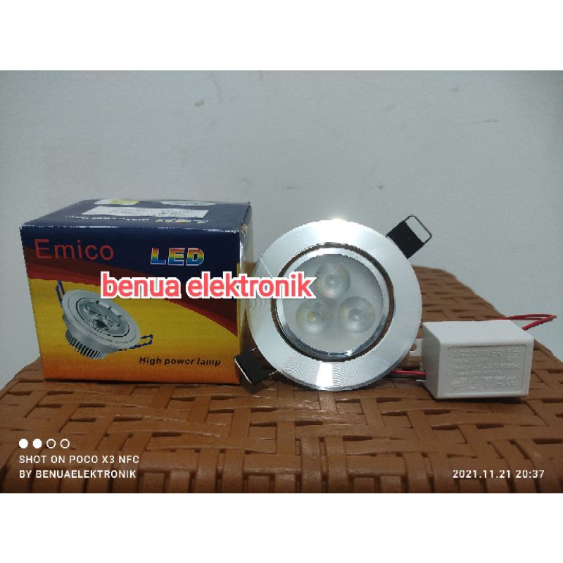 Promo Downlight Led 3 Mata KUNING emico/ Led Spot Light 3 mata