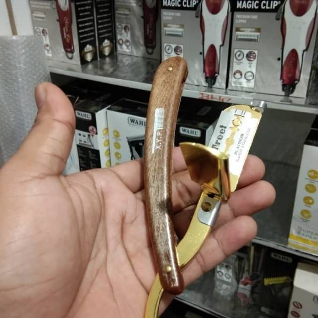 Gagang Pisau cukur lipat isi ulang silet alat potong rambut razor manual  kerok kerik jenggot kumis